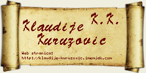 Klaudije Kuruzović vizit kartica